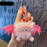 Little Demon Hair Ball Car Keychain for Women