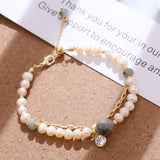 Natural Pearl Bracelet Women Crystal Charm Bracelet