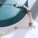 Natural Pearl Bracelet Women Crystal Charm Bracelet