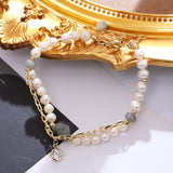 Natural Pearl Bracelet Women Crystal Charm Bracelet