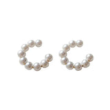 Pearl Ear Cuff Clip Earrings C-shaped Non-Piercing Minimalist Women Jewelry
