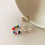 Pearl Ear Cuff Clip Earrings Non-Piercing Bone C-shaped Minimalist Jewelry