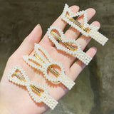 Heart-shaped Hair Clips Pearl Hairpin for Girls Women