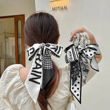 Pearl Headband Rope Ribbon Scarf Hairbands Gentle Lady Hair Belt