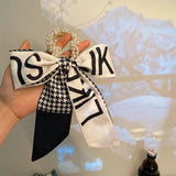 Pearl Headband Rope Ribbon Scarf Hairbands Gentle Lady Hair Belt