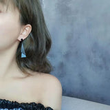 Geometric Clip on Earrings Retro Tassel Ear Clips Jewelry