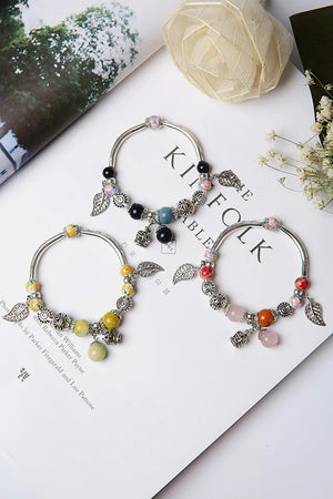 Mori Series Sandstone Crystal Crown Bracelet DIY Jewelry