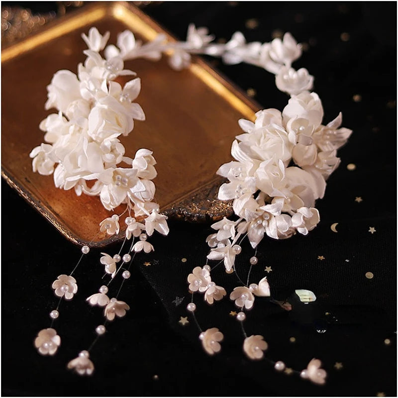 Petal Pendant Flower Headband Bride Hair Band Wedding Hair Accessories