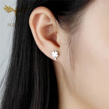 Clover Stud Earrings Set - 12 Pairs Pack Stainless Steel Piercing Jewelry