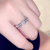 14k Real Geometry Women's Ring Adjustable Romantic Minimalist