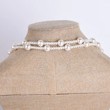 Multilayer Long Pearl Necklace Stacked Temperament Versatile Sweater Chain