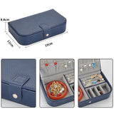 Portable PU Leather Earrings Storage Box Jewelry Organizer