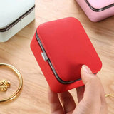 Mini Jewelry Box with Mirror Earrings Necklace Rings Organizer
