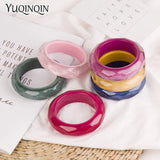 Colorful Wide Resin Bracelet Retro Jewelry for Women Girls