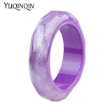 Colorful Wide Resin Bracelet Retro Jewelry for Women Girls