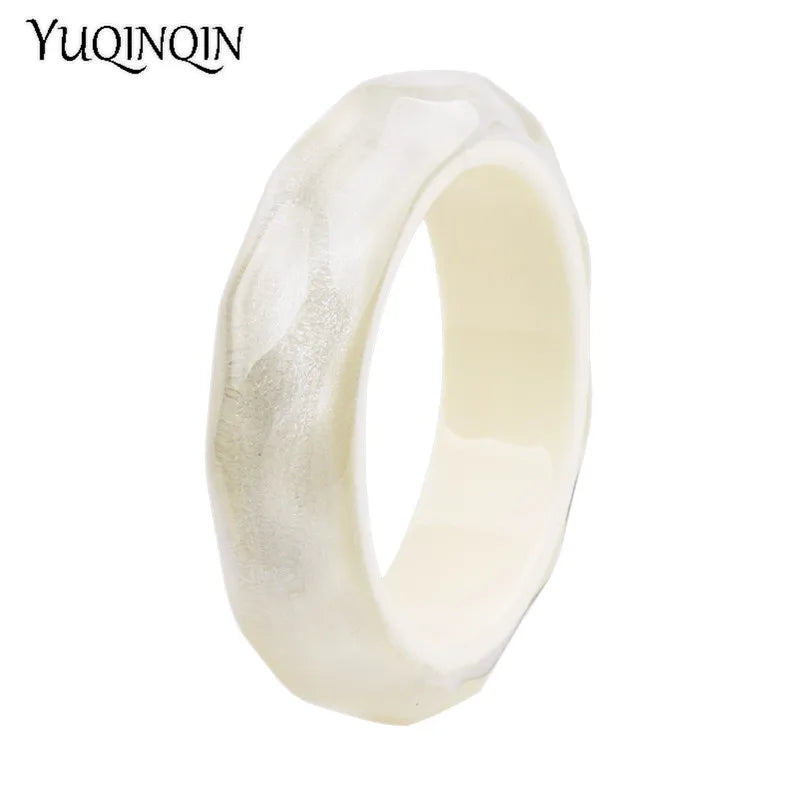 Colorful Wide Resin Bracelet Retro Jewelry for Women Girls