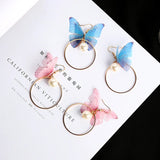 Vintage Butterfly Pearl Earrings Flower Brincos