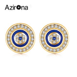 925 Silver Evil Eye CZ Devil's Stud Earrings