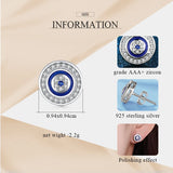 925 Silver Evil Eye CZ Devil's Stud Earrings