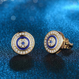 925 Silver Evil Eye CZ Devil's Stud Earrings