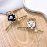 Retro Pearl Flower Hairpin Women Hair Clip Hair Claw Barrettes Headwear