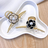 Retro Pearl Flower Hairpin Women Hair Clip Hair Claw Barrettes Headwear