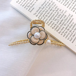 Retro Pearl Flower Hairpin Women Hair Clip Hair Claw Barrettes Headwear