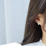 Romantic Butterfly Earrings Long Zircon Tassel Stud Jewelry