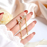 Romantic Butterfly Earrings Long Zircon Tassel Stud Jewelry