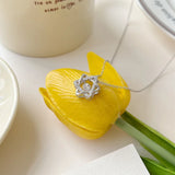 S925 Silver Smart Clavicle Stars Beating Necklace for Women