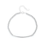 Sterling Silver Ball Chains Bracelet Charm Jewelry Gift