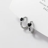 S925 Sterling Silver Heart Clip Earrings Women Wedding Party Jewelry