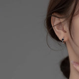 S925 Sterling Silver Heart Clip Earrings Women Wedding Party Jewelry