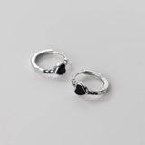 S925 Sterling Silver Heart Clip Earrings Women Wedding Party Jewelry