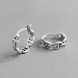 S925 Silver Clip Earrings Vintage Chain Ear Buckle