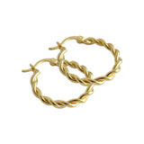 S925 Silver Fried Dough Twist Earrings