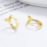 S925 Sterling Silver Fish Tail Hoop Earrings For Women