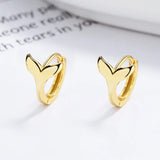 S925 Sterling Silver Fish Tail Hoop Earrings For Women