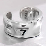 Sterling Silver Geometric Earclip Smooth Wrinkle Paper Design