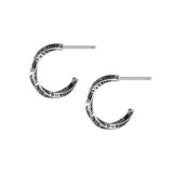 S925 Sterling Silver Letter Curve Hoop Clip Earrings For Women Girls