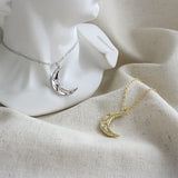 S925 Sterling Silver Necklace Minimal Moon Female Necklace Collar