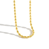S925 Sterling Silver Necklace Oval Bead Female Necklace Choker