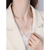 S925 Sterling Silver Necklace Double Layer Necklaces Women Jewelry