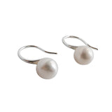 S925 Personalized Freshwater Pearl Earrings Earhook Female Silver Ornaments