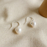 S925 Personalized Freshwater Pearl Earrings Earhook Female Silver Ornaments
