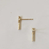 S925 Sterling Silver 14K Earrings with Zircons