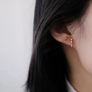 S925 Sterling Silver 14K Earrings with Zircons
