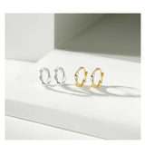 S925 Wave Pattern Clip Earrings For Women Girls Wedding Party