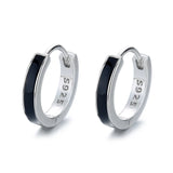 S925 Sterling Silver Buckle Clip Earrings Enamel Women Wedding Jewelry