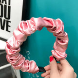 Satin Ruffled Headband Sweet Coil Hair Ornaments